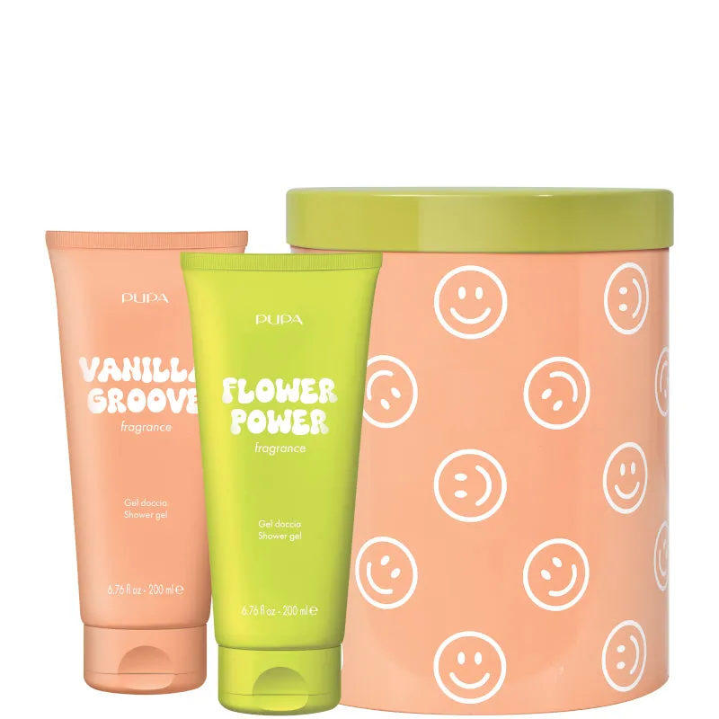 Pupa HAPPYBOX KIT 3 VANILLA GROOVE/FLOWER POWER 200 ML X 2 Gel Doccia - 200 ML X 2 Gel Doccia