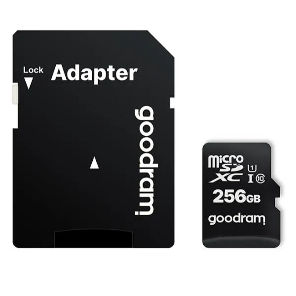 Goodram 256GB Micro Card Cl 10 Uhs I + Adapter M1AA-2560R12