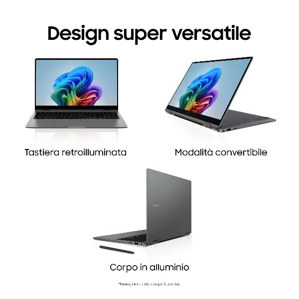 Samsung Galaxy Book5 360 15.6 U7 256V 16GB 512GB Gray Win11 Pro Non-Ta NP754QHA-KA3IT