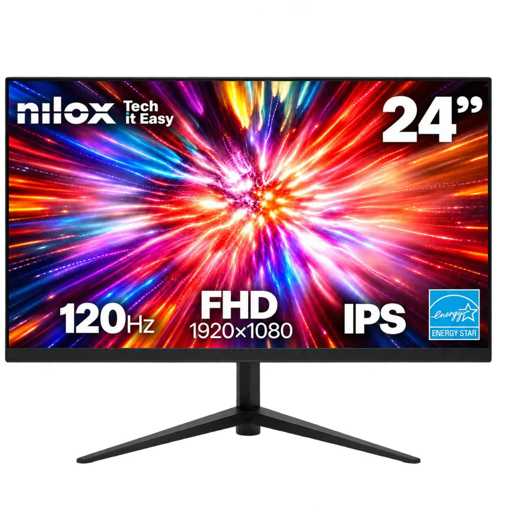 Nilox Monitor 24 Ips FHD Speaker Vga Hdmi Energy Star NXM24FHDES120