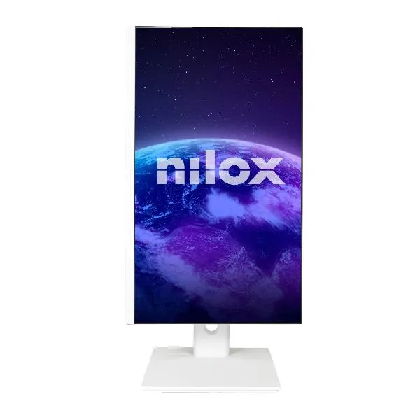 Nilox Monitor 24 Ips Regolabile Multimedia Webcam Bianco NXM24REGWEB01W