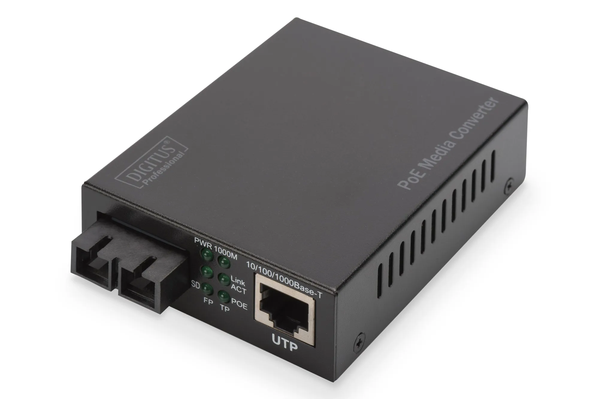 Media Converter Gigabit Poe Rj45 Connettore Sc Singlemode Pse