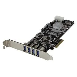 Startech Adattatore Scheda Superspeed USB 3.0 Con 4 Porte Pci Express (pcie) 4 Canali Da 5 Gbps Dedicati - Uasp Alimentazione SATA/LP4 PEXUSB3S44V
