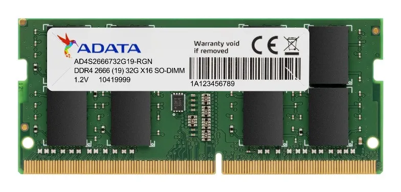 Adata Ram So-Dimm 8Gb Ddr4 2666Mhz 1.2V