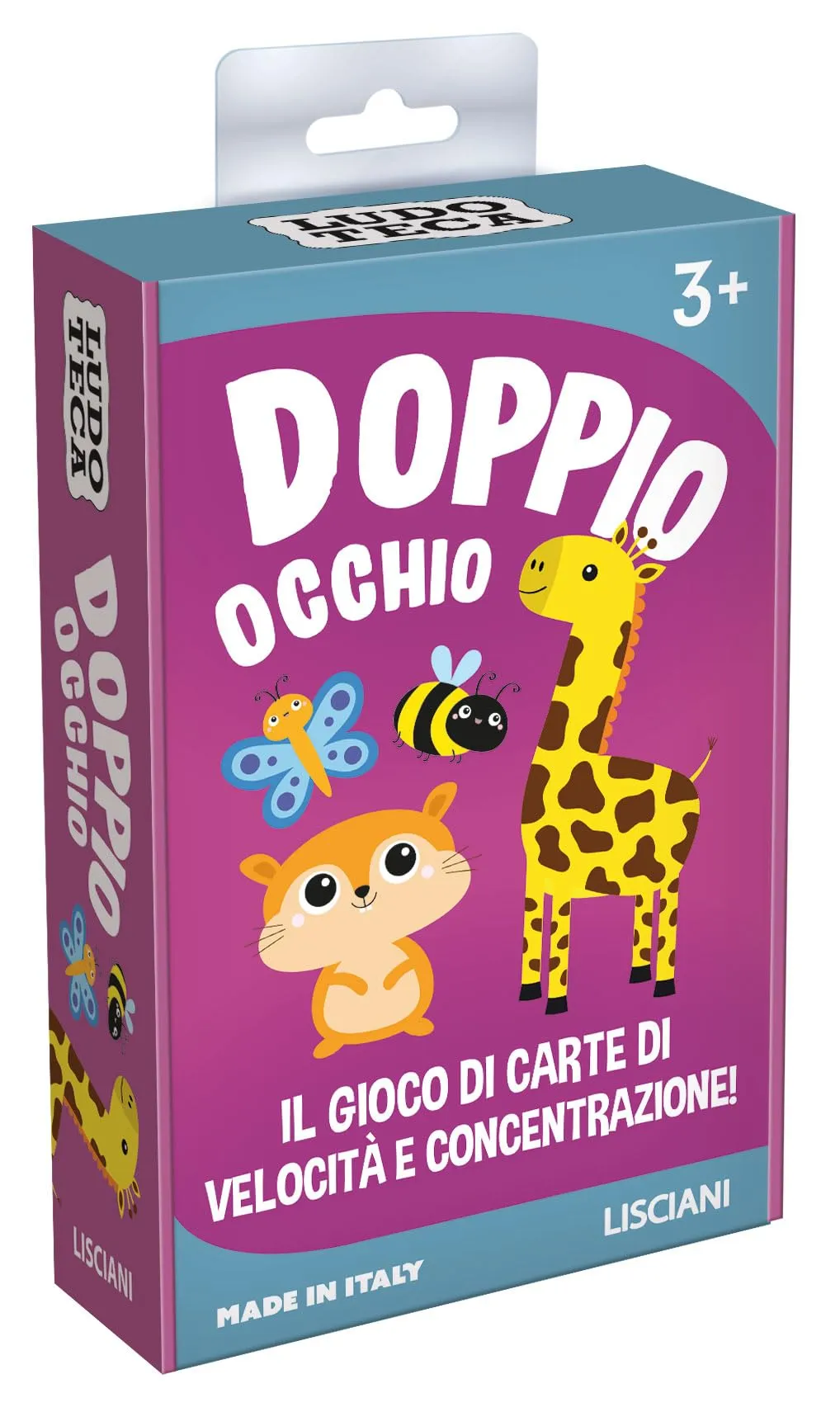 Liscianigiochi- Ludoteca Le Carte dei Bambini Doppio Occhio Gioco di società, Multicolore, 85750