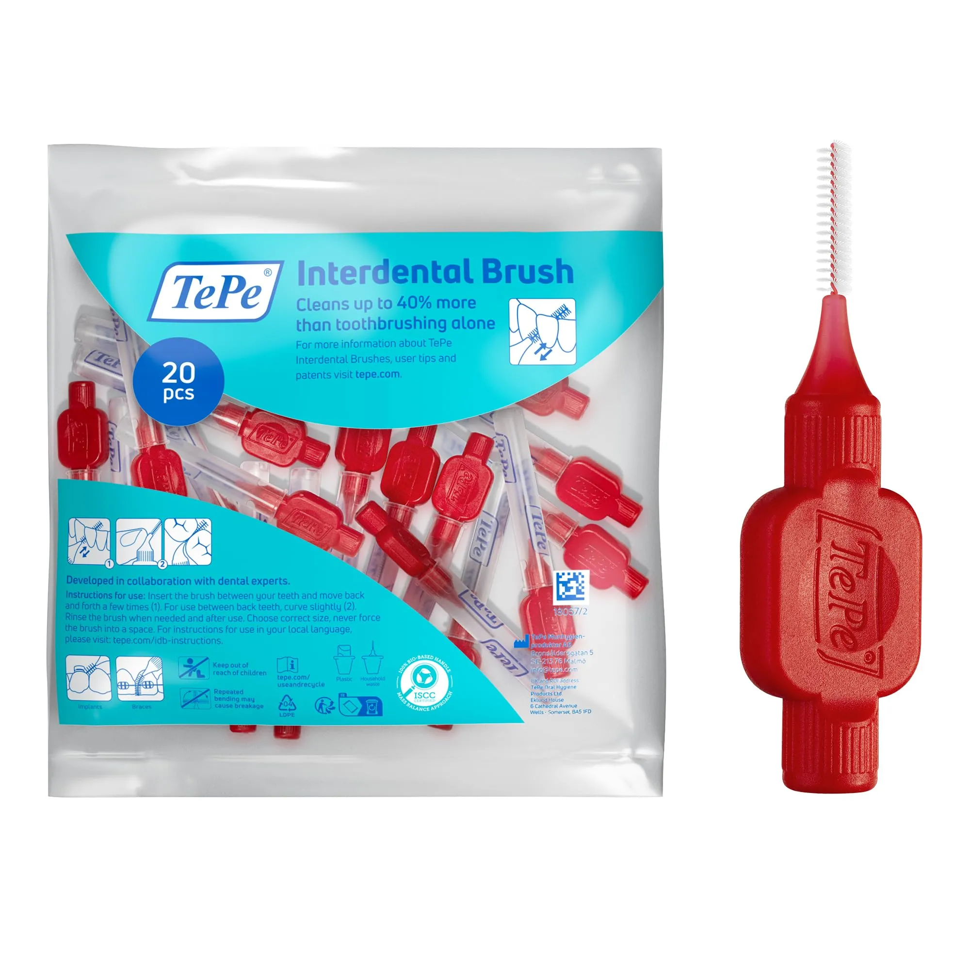 Scovolino TePe, Original, Rosso, 0.5mm/ISO 2, 20pz