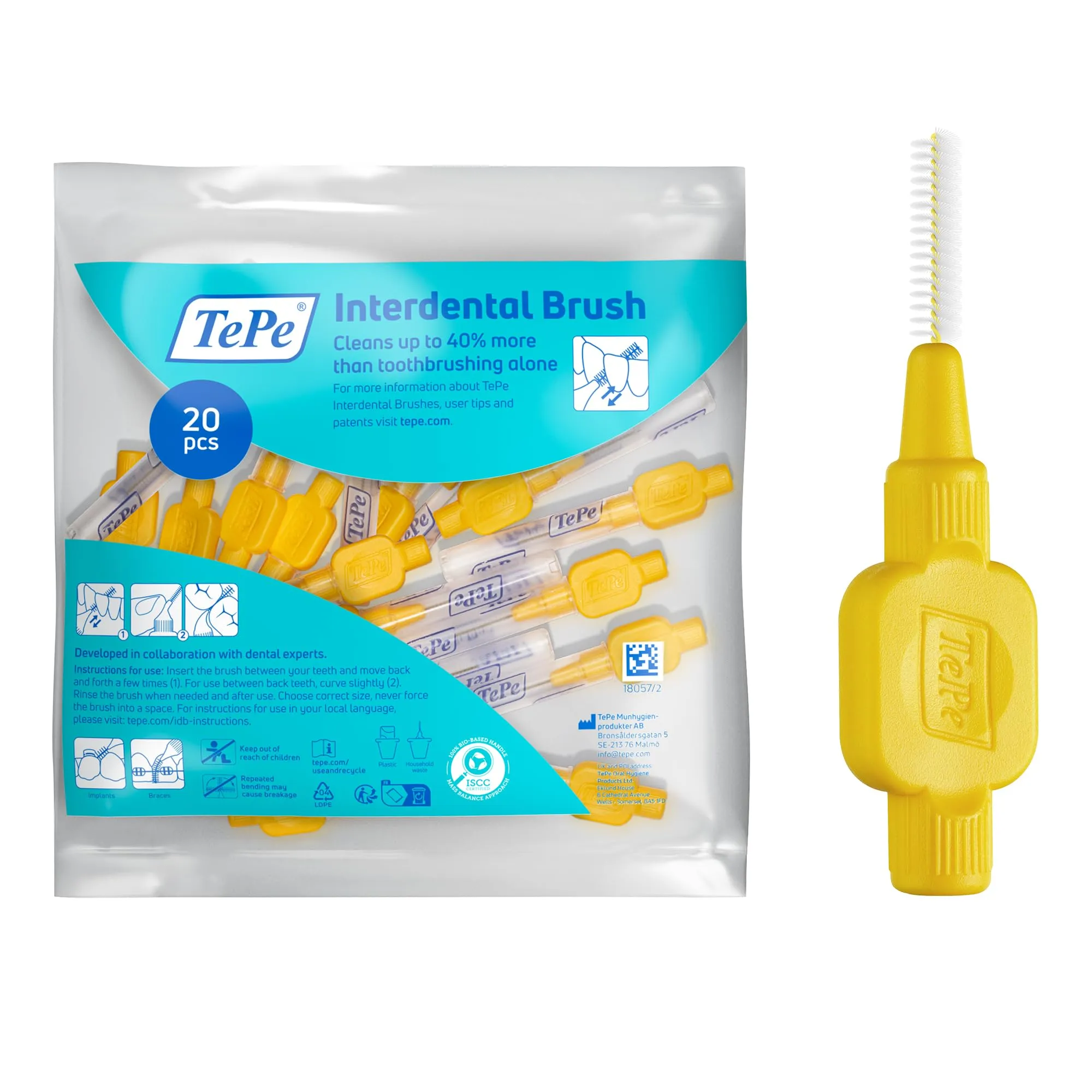 Scovolino TePe, Original, Giallo, 0.7mm/ISO 4, 20pz