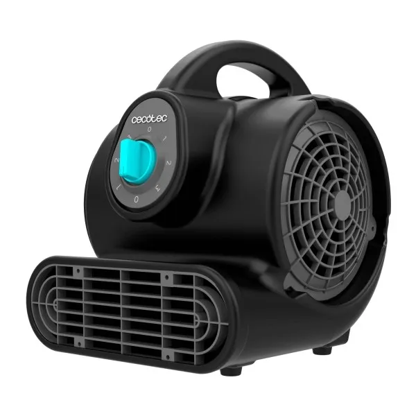 Soffiatore d'aria Cecotec BlowIndustry 2000 FlowFloor - 200W - 3 velocità fino a 1400 giri/min - Portata di 1150 m³/h - Facile da trasportare grazie alle ruote - Multiposizione - Nero