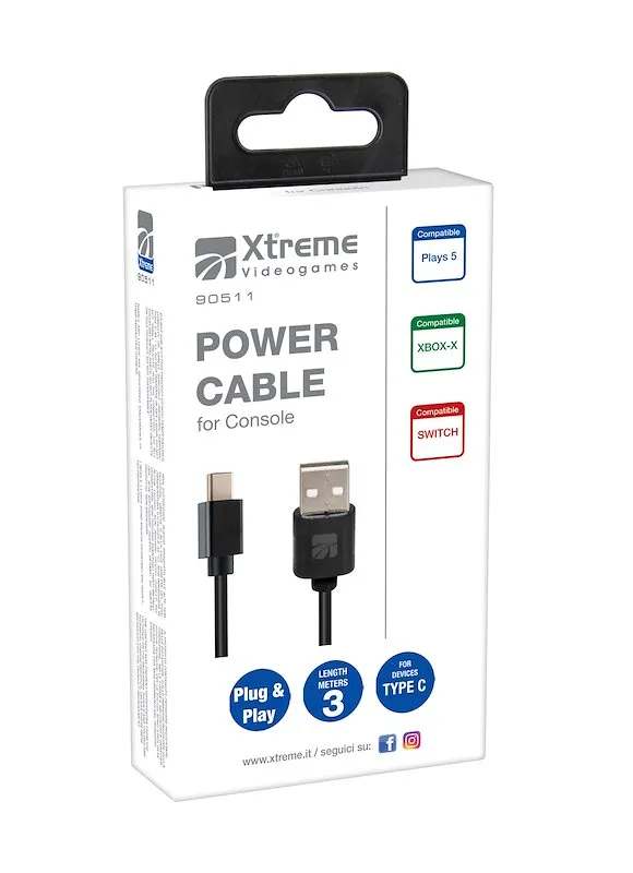 Xtreme 90511 cavo USB 3 m USB 3.2 Gen 1 (3.1 Gen 1) USB C USB A Nero