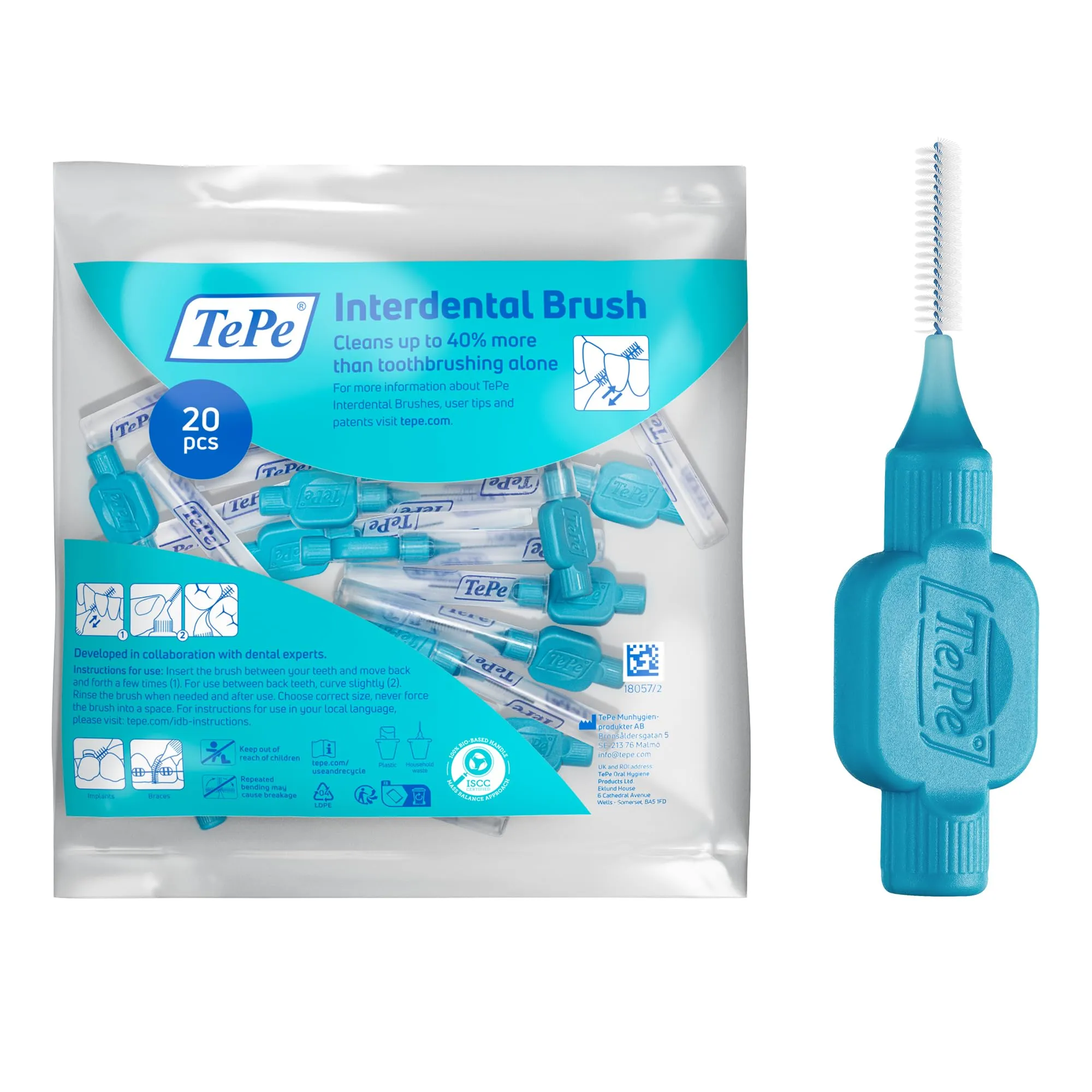 Scovolino TePe, Original, Blu, 0.6mm/ISO 3, 20pz