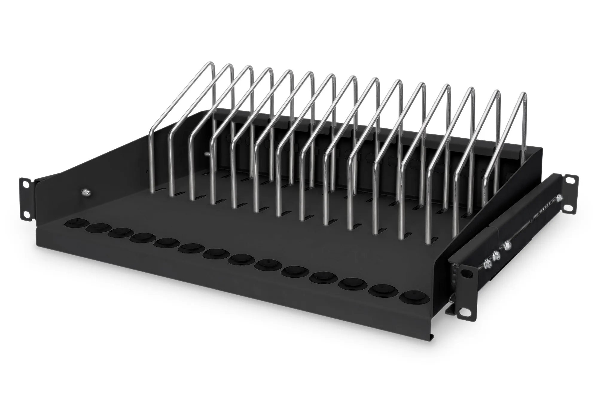 Mensola Estraibile Per Tablet Portatili Smartphone 175X483X340 Mm Nero (Ral 9005)
