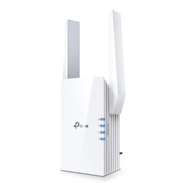 Tp-Link AX1500 Wi-Fi 6 Range Extender 300 Mbps At 2.4 GHz+1201 5 Ghz 2 External Antennas 1 Gigabit Port Broadcom 1.5GHz Tri-Core CPU RE505X