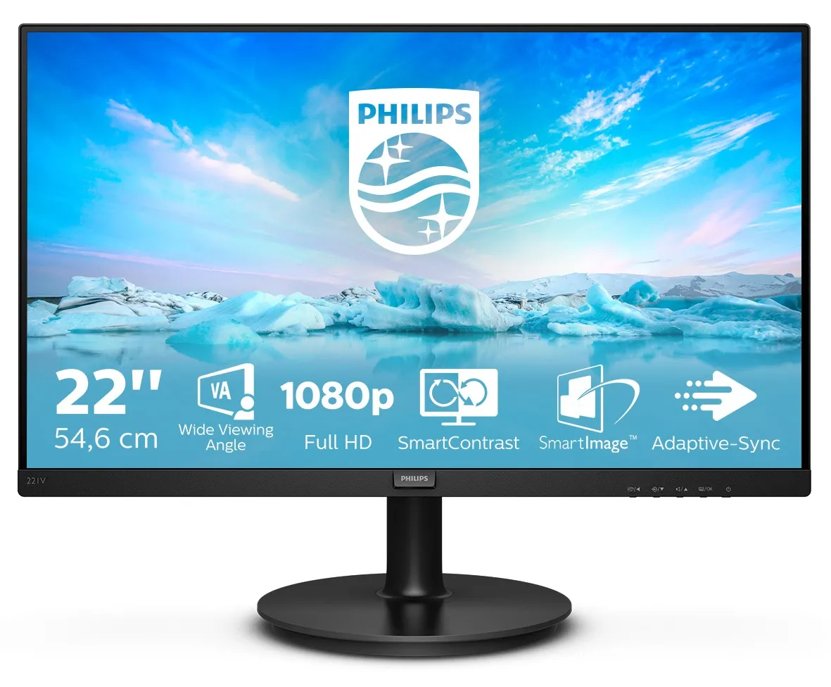 Philips Monitor 215 Led Va 16:9 Fhd 4Ms 200 Cdm Vga/Hdmi