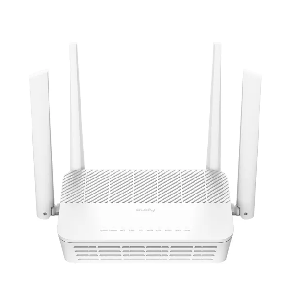Router Cudy AX3000 2.5G Mesh Dual Band WiFi 6 PoE - Velocità fino a 1000 Mbps - 4 Porte - 4 Antenne Fisse 5dBi - Tecnologia MU-MIMO - Bianco