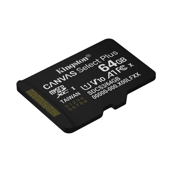 Kingston 256GB Micsdxc Canvas Select Plus Gen3 150R A1 Single Pack w/o Adp SDCS3/256GBSP