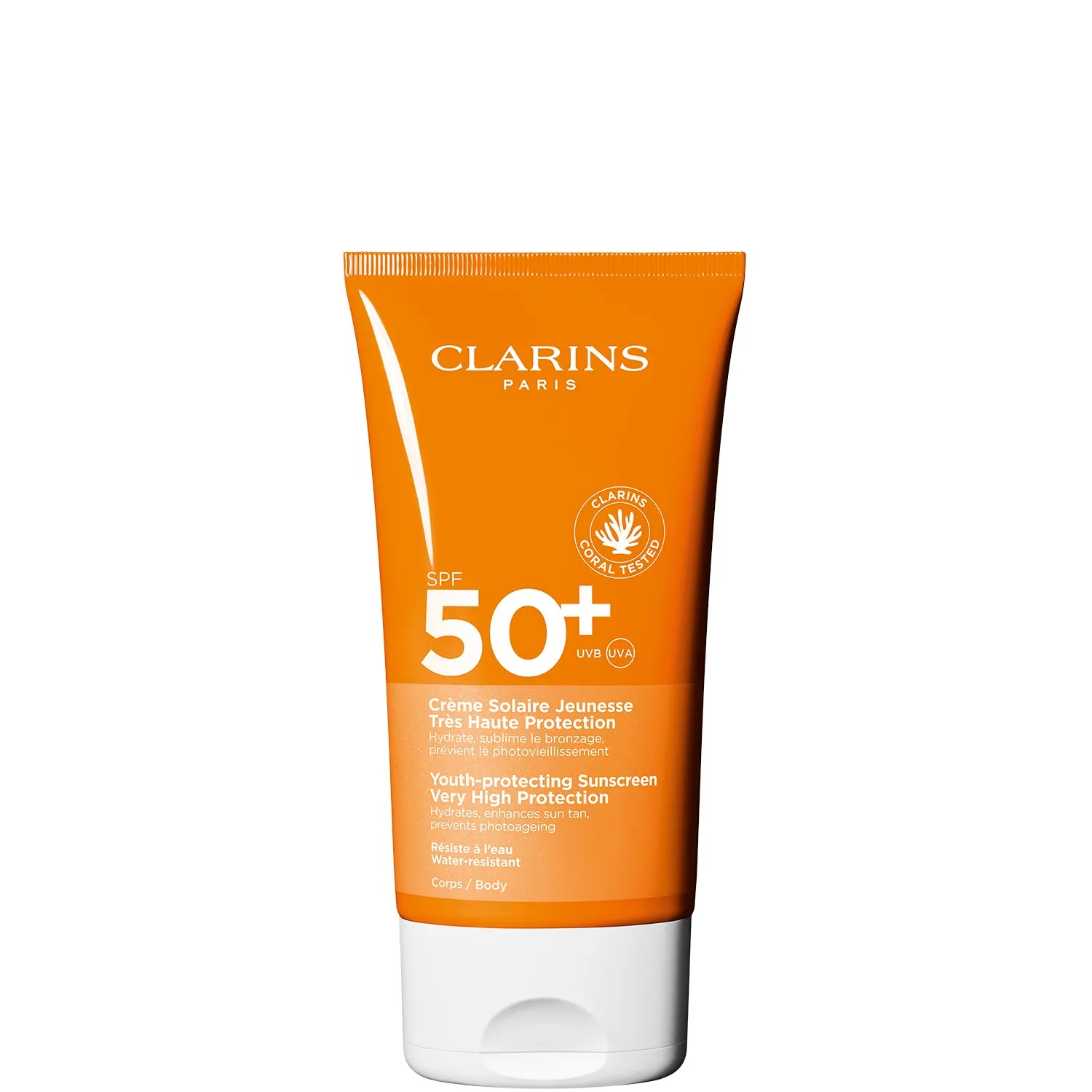 Clarins Crème Solaire Jeunesse Très Haute Protection SPF 50+ Corps - 150 ML