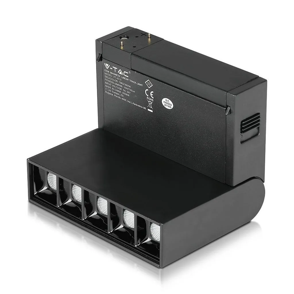 V-TAC Faretto LED SMD Lineare da Binario Magnetico Regolabile 10W (5*2W) 24V UGR90