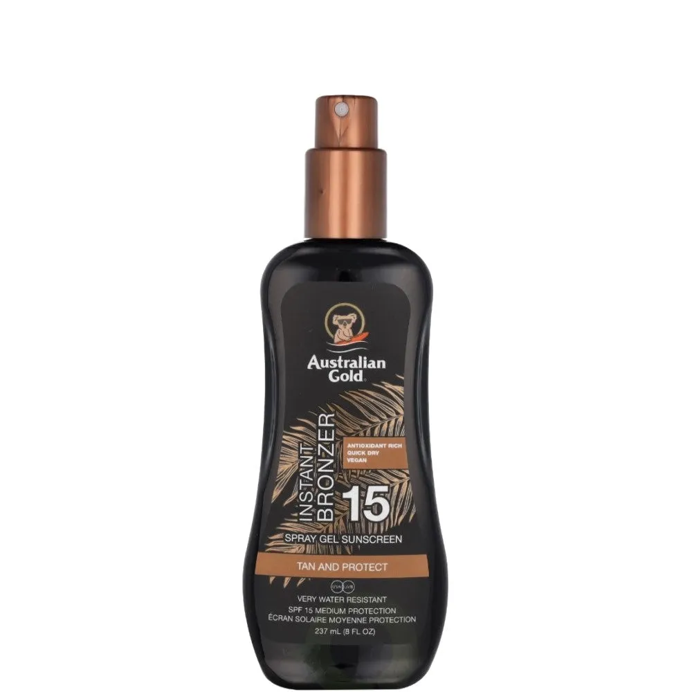 Australian Gold Instant Bronzer Spray Gels Sunscreen SPF 15 - 237 ML