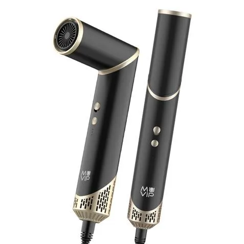Muvip Ultimate Experience Strumento professionale 6 in 1 per asciugatura e styling - 1500 W - Accessori per arricciare spazzolare e lisciare - 3 impostazioni di calore e 2 impostazioni di ventola - Funzione di ionizzazione