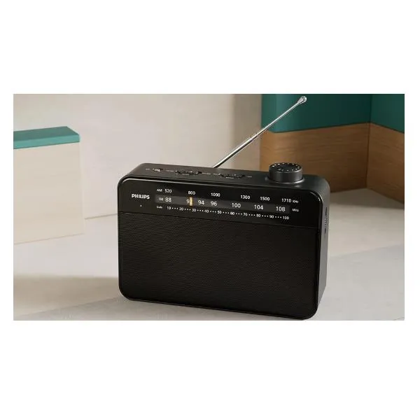 Philips Radio AM/FM Analogica A BATTERIE/CA (nero) TAR2509/10