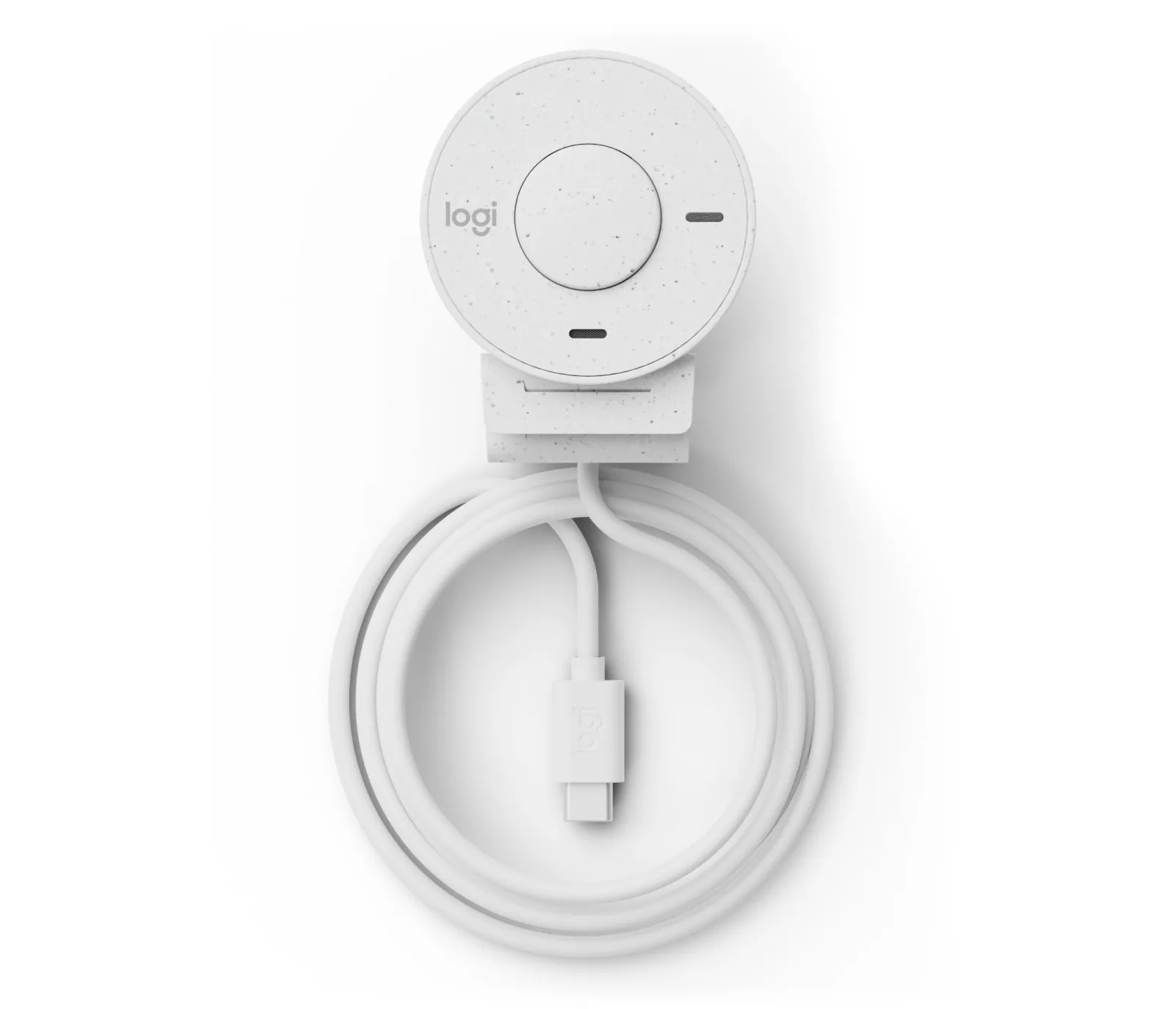 ORIGINALE Logitech Brio 300 960-001442 Webcam Full HD con Otturatore Privacy Mic con Riduzione del Rumore USB-C Certificata per Zoom Microsoft Teams Google Meet Correzione Automatica della Luce Bianco