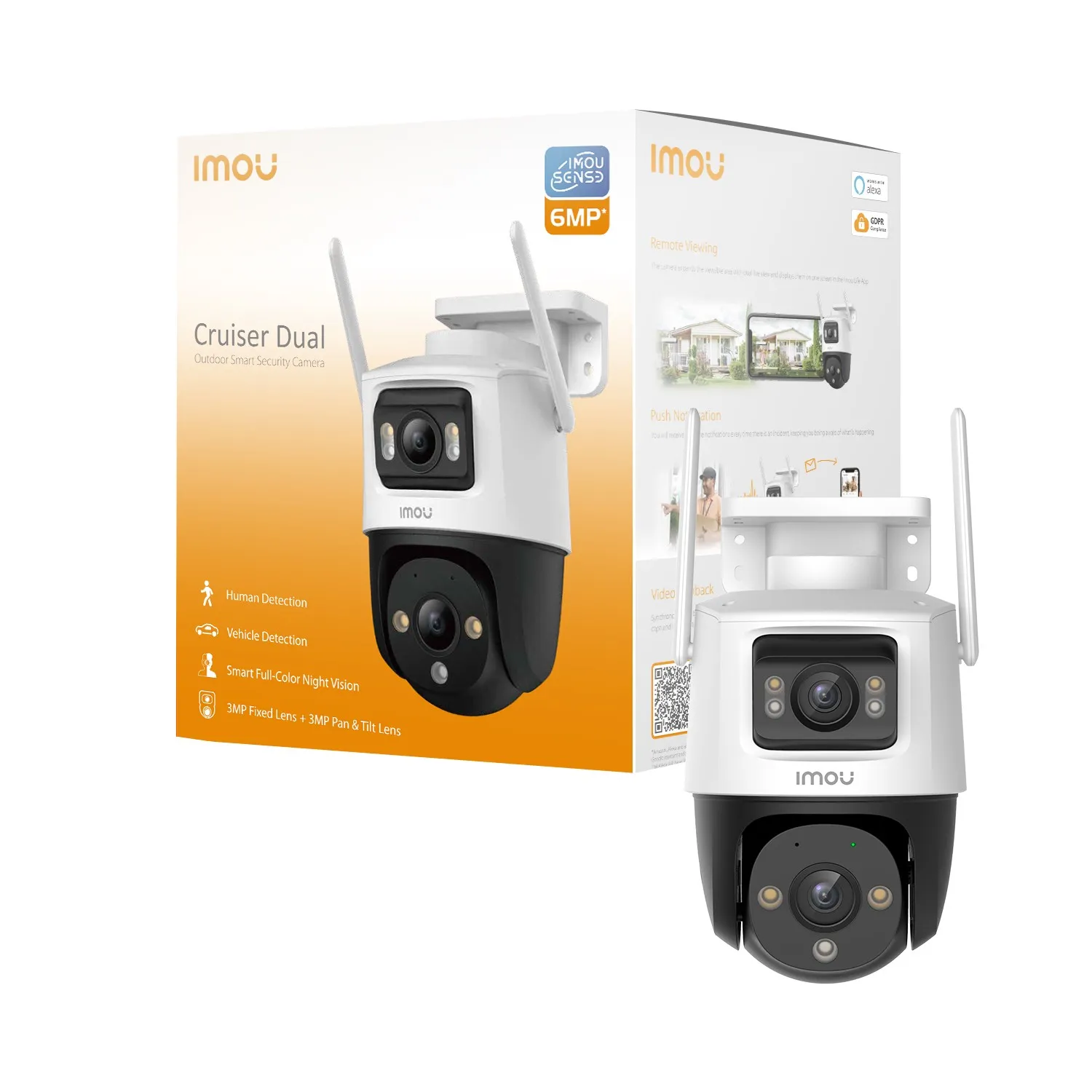 Imou Telecamere Ip Cruiser Dual 6Mp Ptz Ip/Wi-Fi Full-Color 6Mp 3.6 Mm Ir