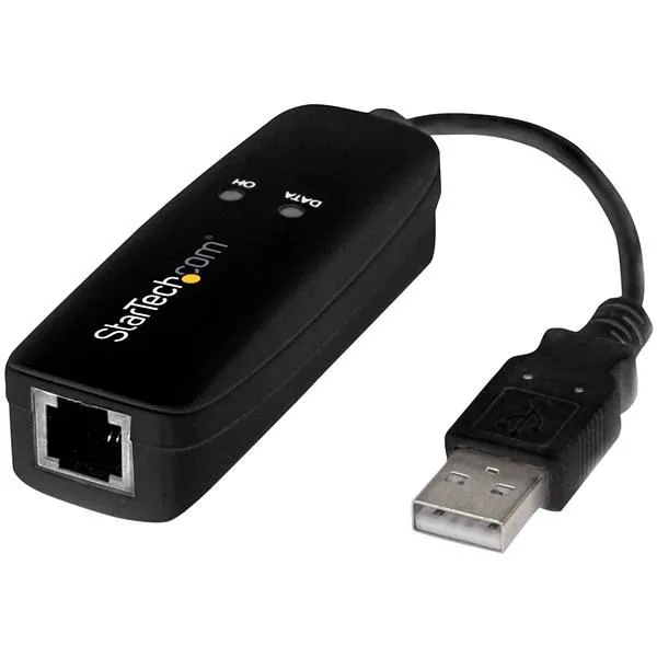 Startech Fax Modem USB Esterno 56K V.92 Basato Su Hardware - Velocità Di Trasferimento Fino A 56Kbps (data)/14.4 Kbps (fax) USB56KEMH2