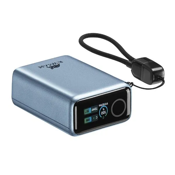 Rivacase VA1031 10000 Mah Turbo Dark Grey Eu Avs Pd 40W Power Bank With Smart Tft Display Usb-C Cable 12/24 VA1031