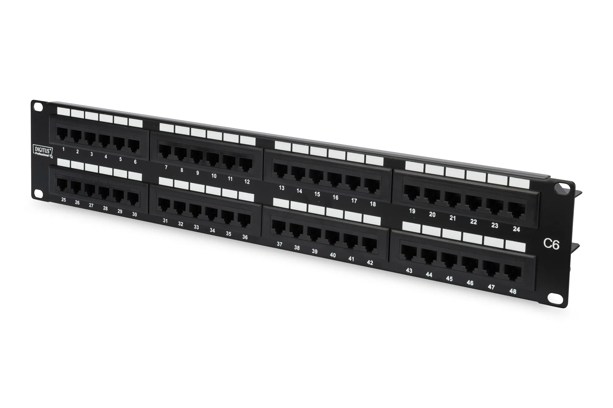 Pannello Patch 19 Non Schermato Utp 48 Porte 8 Poli Rj45 Per Reti Categoria 6 - 2 Unita'