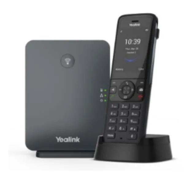 Yealink Telefonia W78P(1 Base + 1 W78H) Supporta Fino A 10 Account Sip E 20 Chiamate Simultanee 21H In Uso Ricarica Rapida Bt 5.1 Schermo Colori Da 2 4 W78P