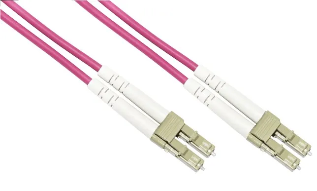 Cavo Fibra Ottica 1Mt Lc/Lc 10*Pz Multimodale Duplex Om4 50/125 Lsoh