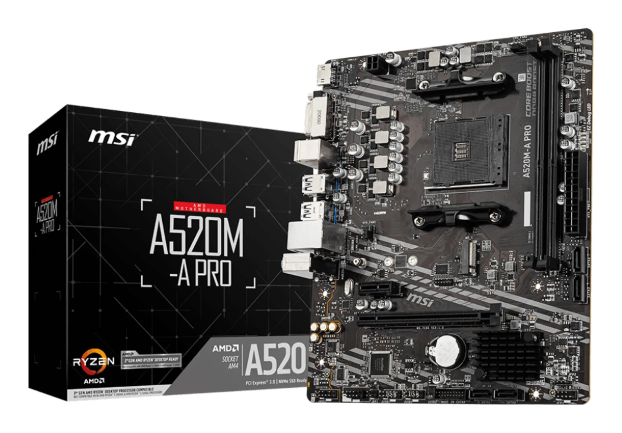 MSI A520M-A PRO scheda madre AMD A520 Socket AM4 micro ATX