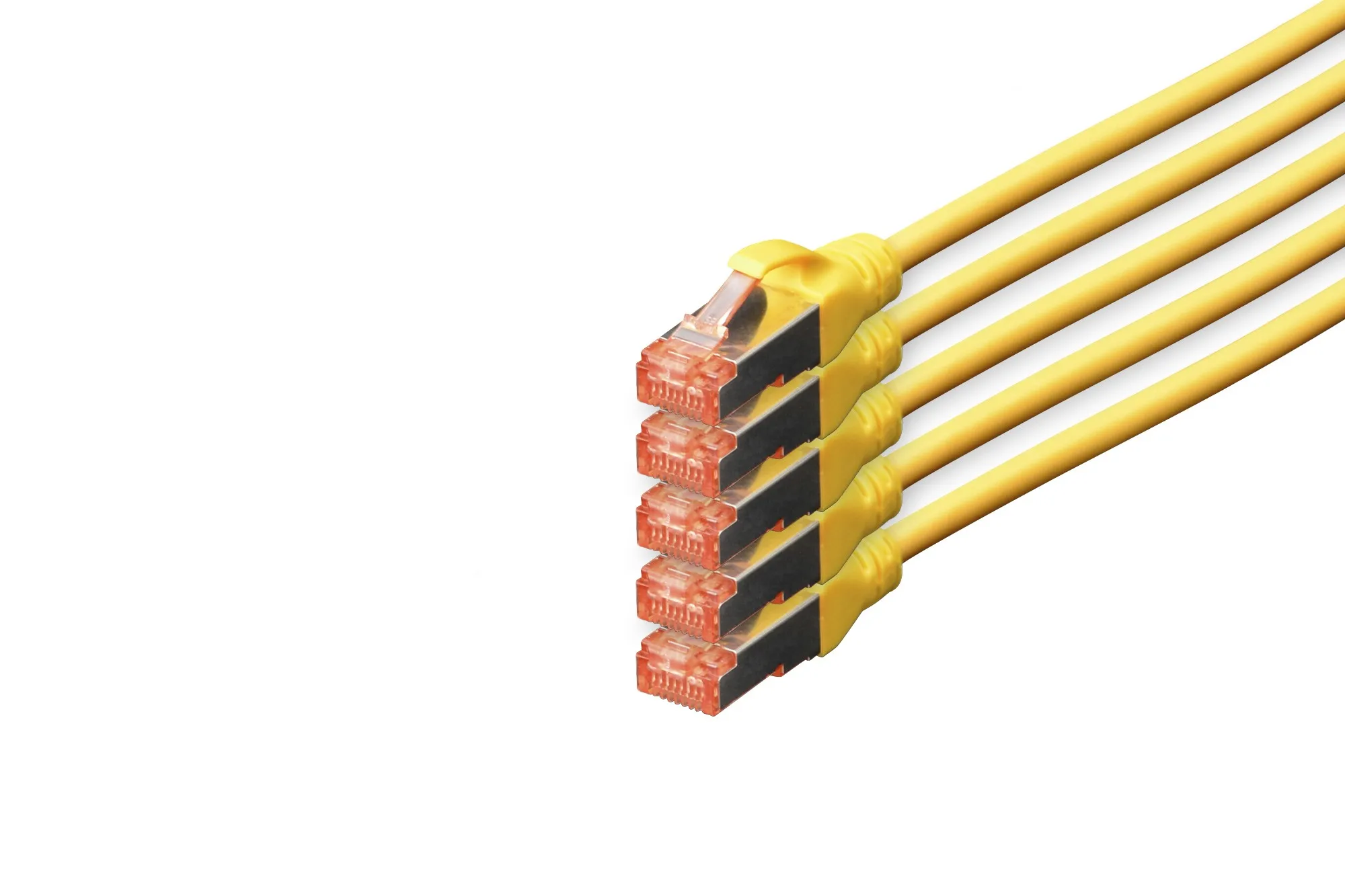 Confezione 5 Cavi Cat 6 Schermati S/Ftp Mt 10 Colore Giallo Digitus