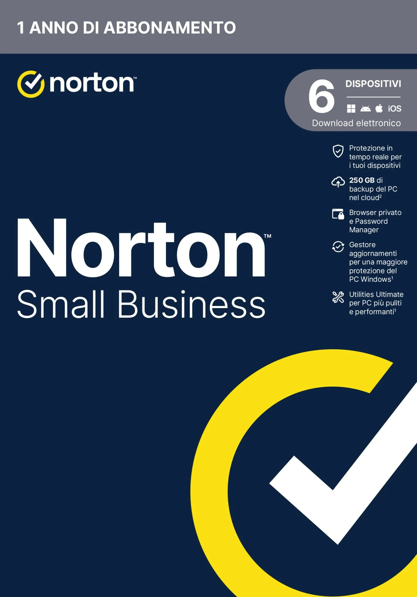 Norton Small Business - 250Gb It 1 User 6 Device 12 Mesi Box