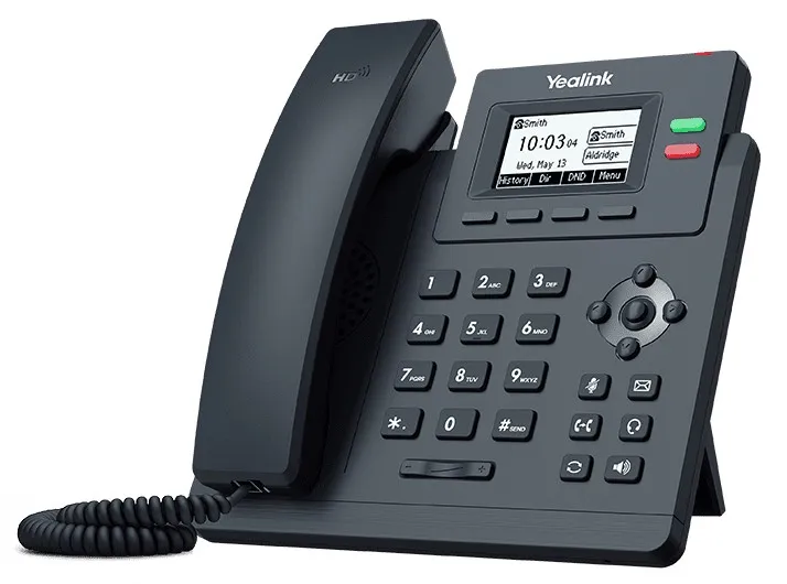 Yealink Telefono Voip 2Xlan 10/100 Poe Voce Hd Display Monocromatico 1Xrj9 2 Linee Sip