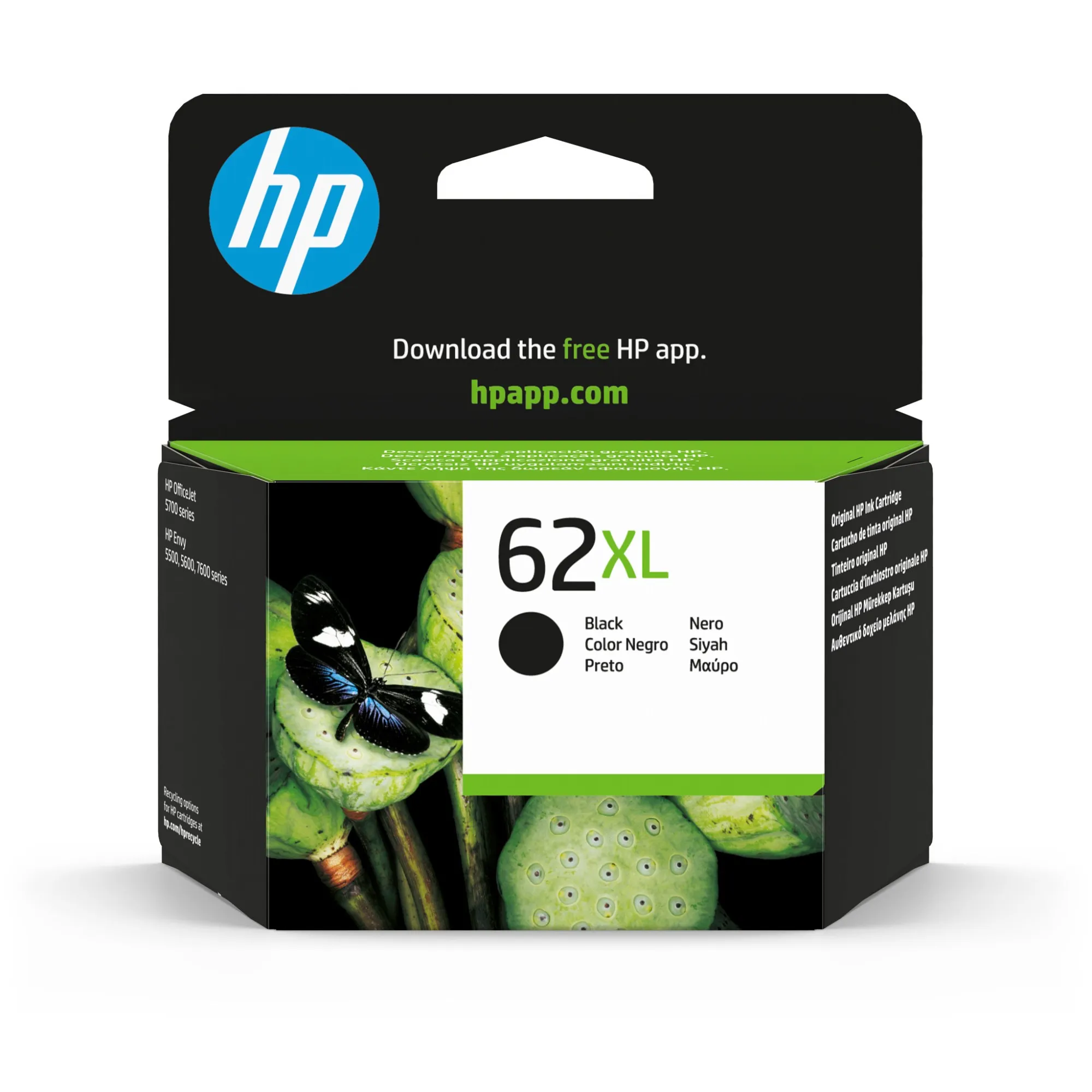 ORIGINALE HP Cartuccia d'inchiostro nero C2P05AE 62 XL 600 pagine