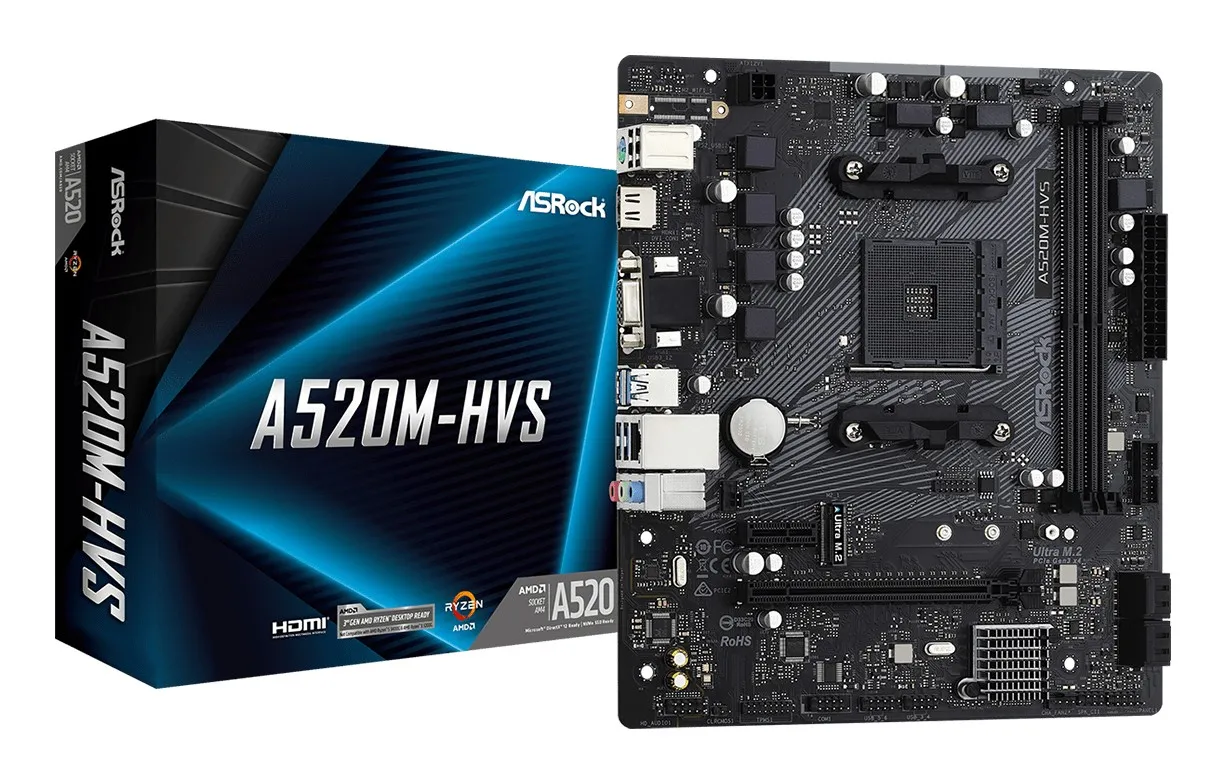 ASRock AM4 A520M-HVS uATX