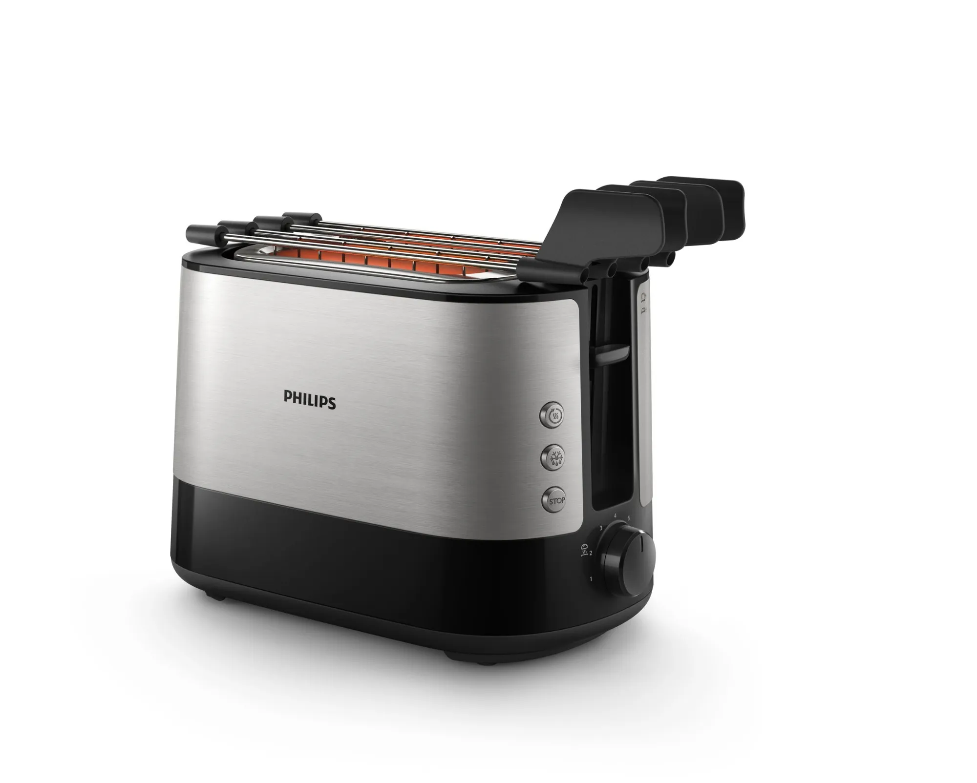 Philips Hd2639/90 Tostapane 650 Watt Viva Collection Metallo