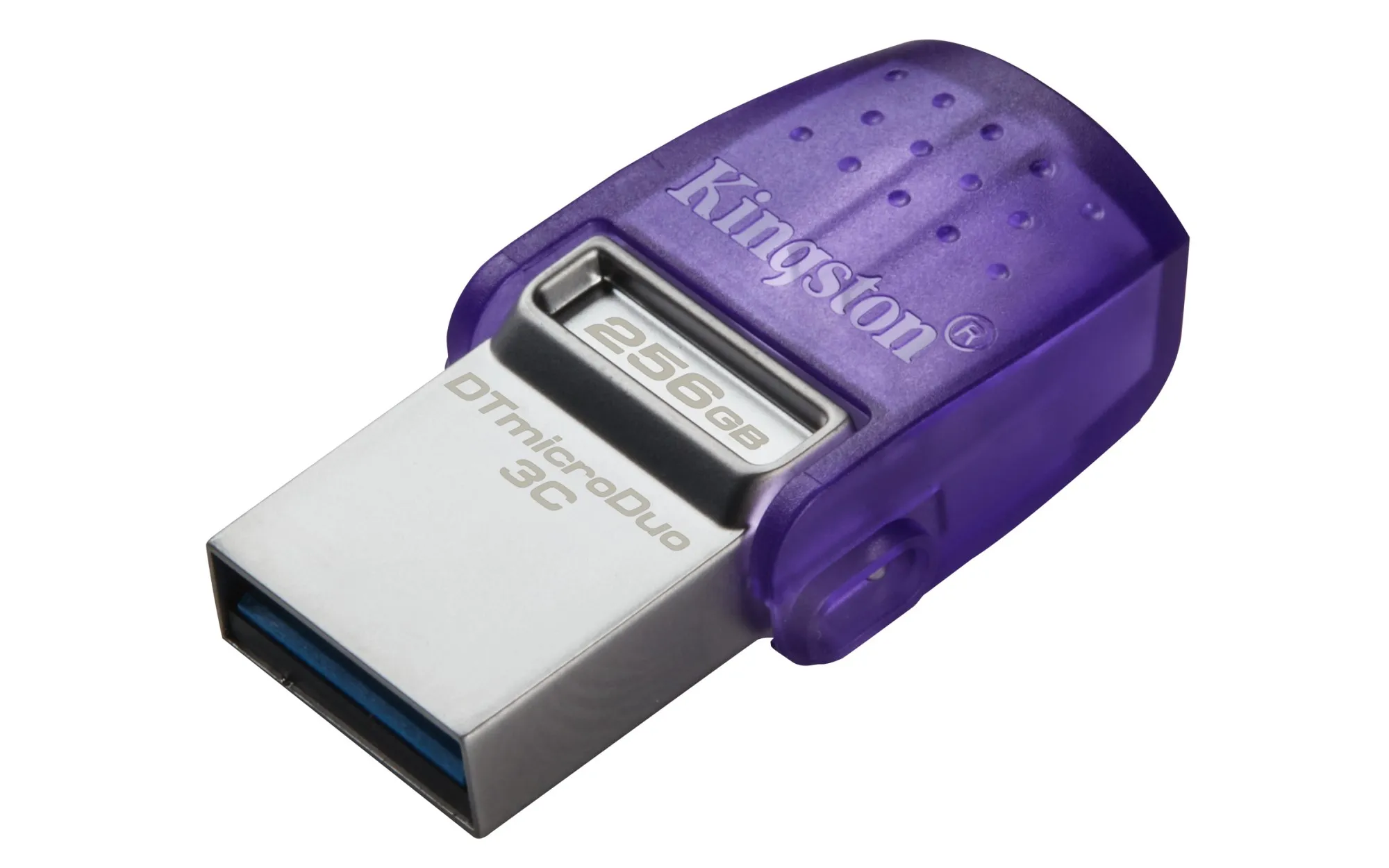 Kingston Technology DataTraveler microDuo 3C unità flash USB 256 GB USB Type-A / USB Type-C 3.2 Gen 1 (3.1 Gen 1) Stainless steel Viola