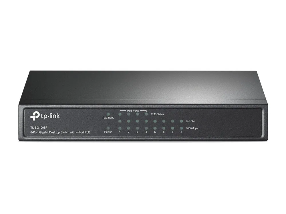 TP-Link TL-SG1008P Gigabit Ethernet (10/100/1000) Supporto Power over Ethernet (PoE) Grigio