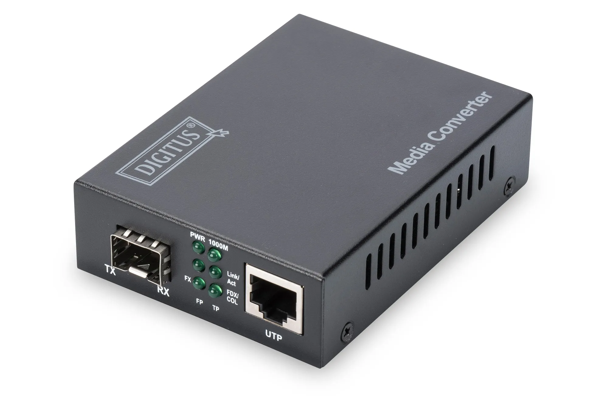 Convertitore 10/100/1000 Gigabit Media Converter Rj45 - Fibra Ottica Con Modulo Sfp
