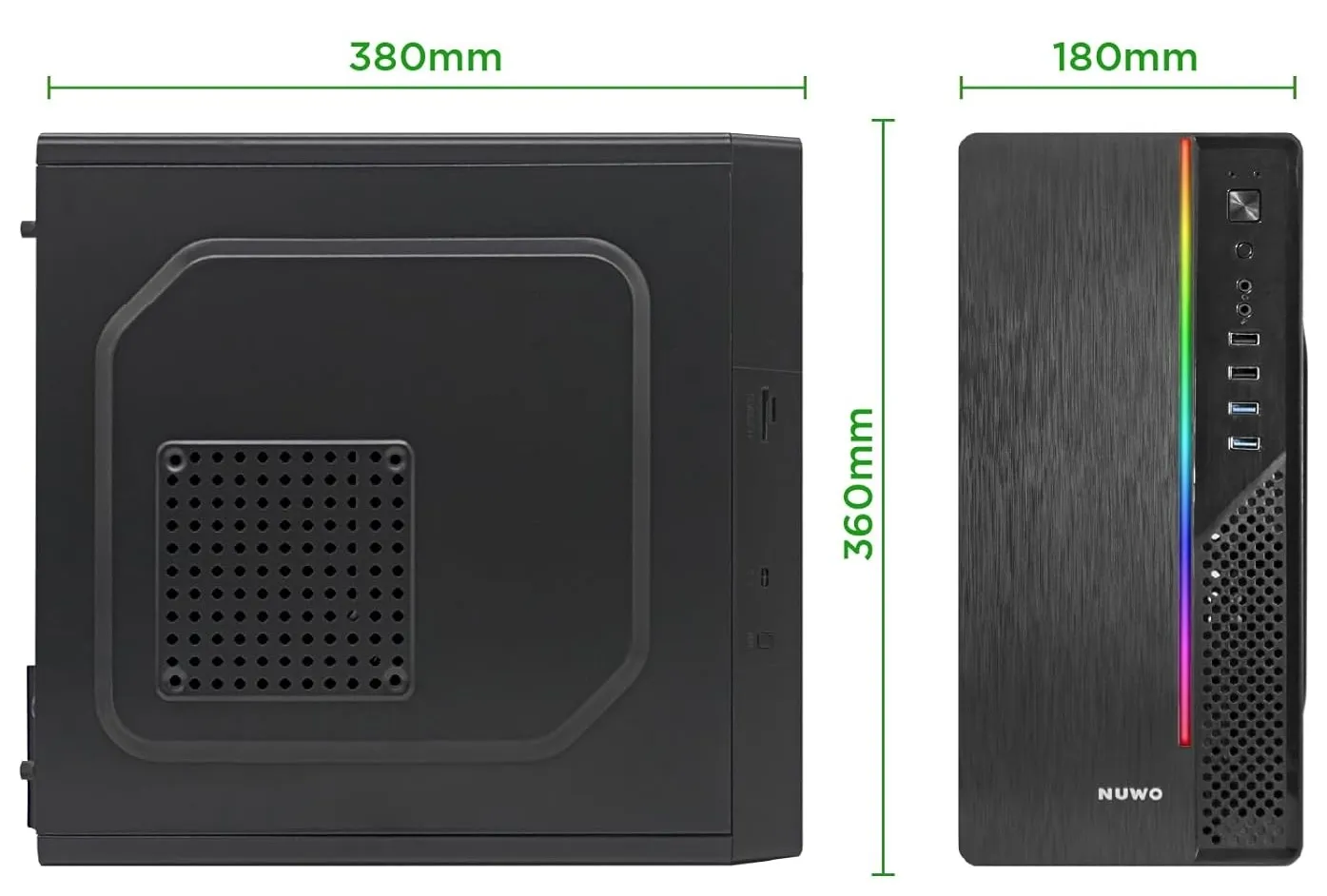 Case Minitower Psu 240W Itak I603 Matx Mitx U305Mm Spcc Bk Fan Vetro
