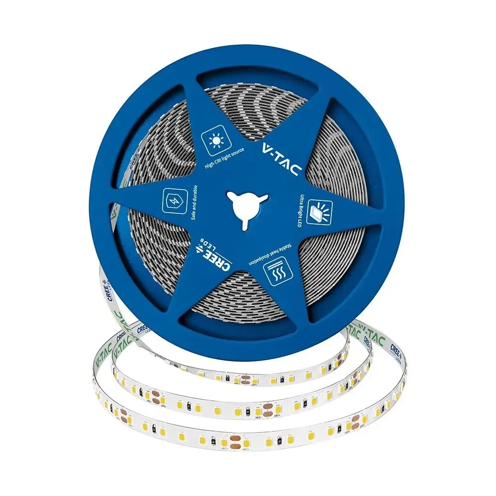 120 10W Led Strip Light With Cree Chip 3000K Ip20 24V 8Mm Double Pcb