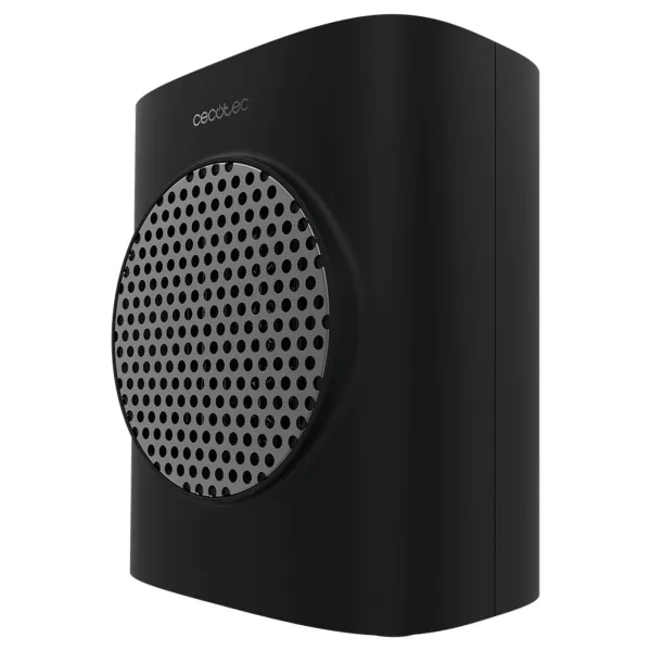 Cecotec ReadyWarm 1570 Max Stufa elettrica da tavolo in ceramica con piano girevole - Potenza 1500W - Riscalda fino a 15 m² - Termostato regolabile - Triplo sistema di sicurezza - Nera
