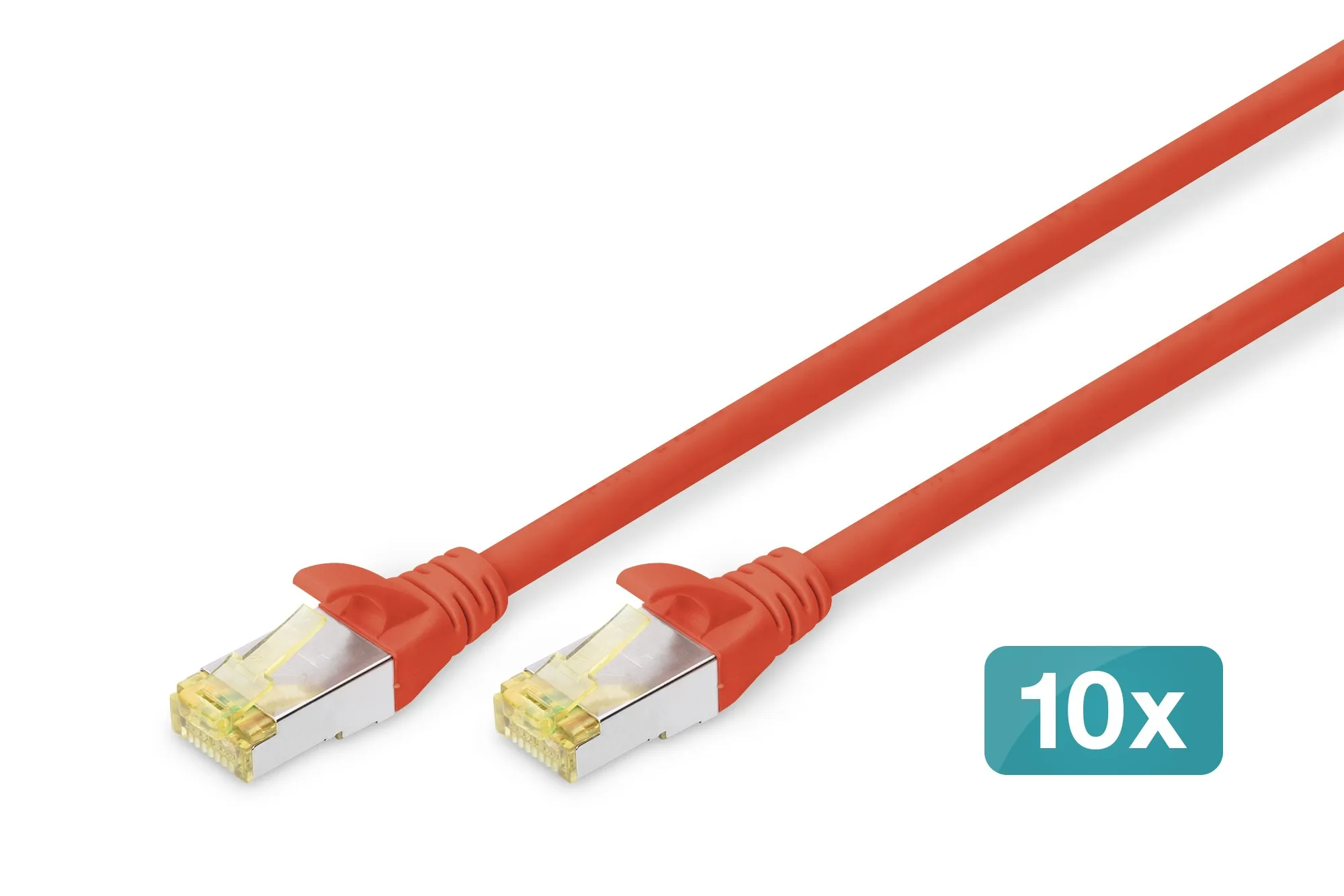 Cavo Patch Cat 6A S/Ftp 10 Pezzi 3 Mt. Colore Rosso