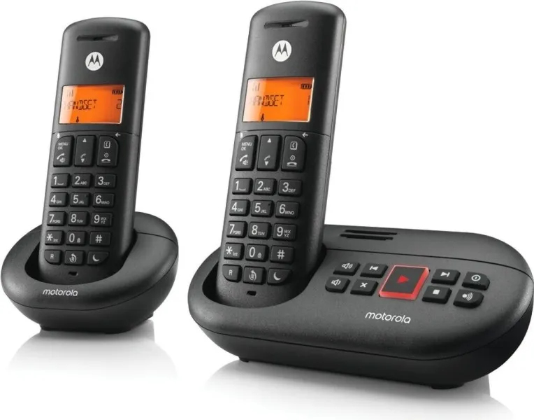 Telefono cordless Motorola E212 DECT + 1 ricevitore - Segreteria telefonica - Vivavoce
