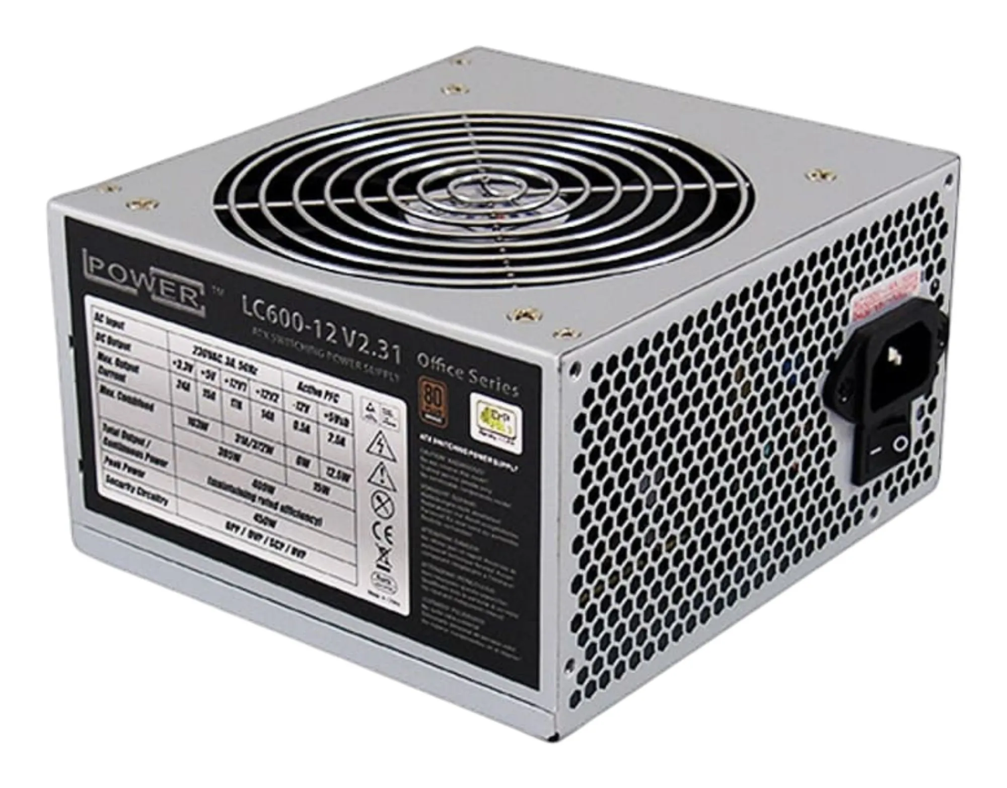 LC-Power LC600-12 V2.31 alimentatore per computer 400 W 20+4 pin ATX ATX Grigio