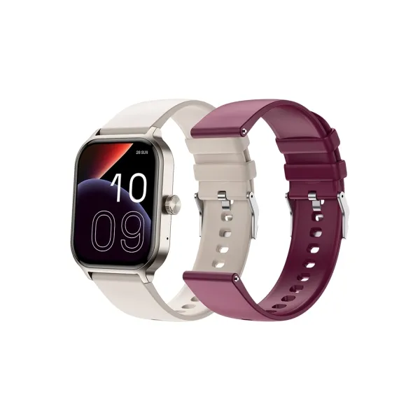 Smartwatch SPC Smartee Duo 3 con display AMOLED da 193 - Oltre 100 modalità sportive - Monitoraggio della salute - Resistenza all'acqua IP68 - Durata della batteria di 7 giorni - Include 2 cinturini - Bianco