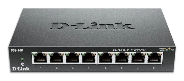 D-Link Switch 8 Porte Gigabit Case Metallico