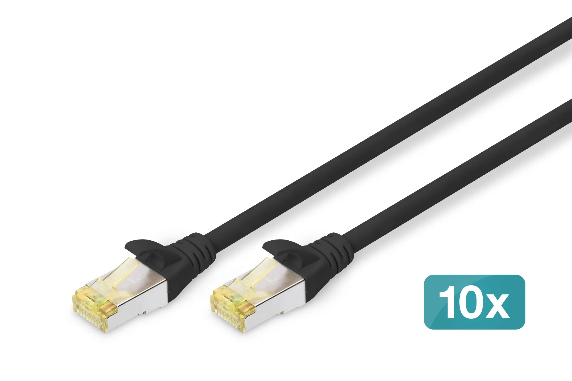 Cavo Patch Cat 6A S/Ftp 10 Pezzi 3 Mt. Colore Nero
